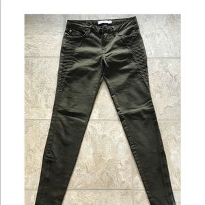 Zara Basic Denim Olive Green Jeggings, Super Cute!